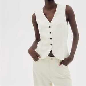 H&M white Sleeveless Top vest